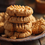 Recipe for Three Ingredient Peanut Butter Cookies – The Best Quick Treat with Only 3 Ingredients 7 Stack of chewy cookies made from a recipe for three ingredient peanut butter cookies