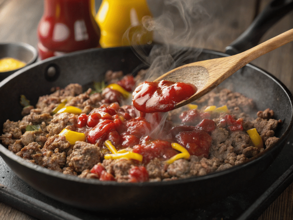 Easy Sloppy Joe Recipe 3 Ingredients – The Quickest Homemade Classic 11 cooking easy sloppy joe with ketchup and mustard