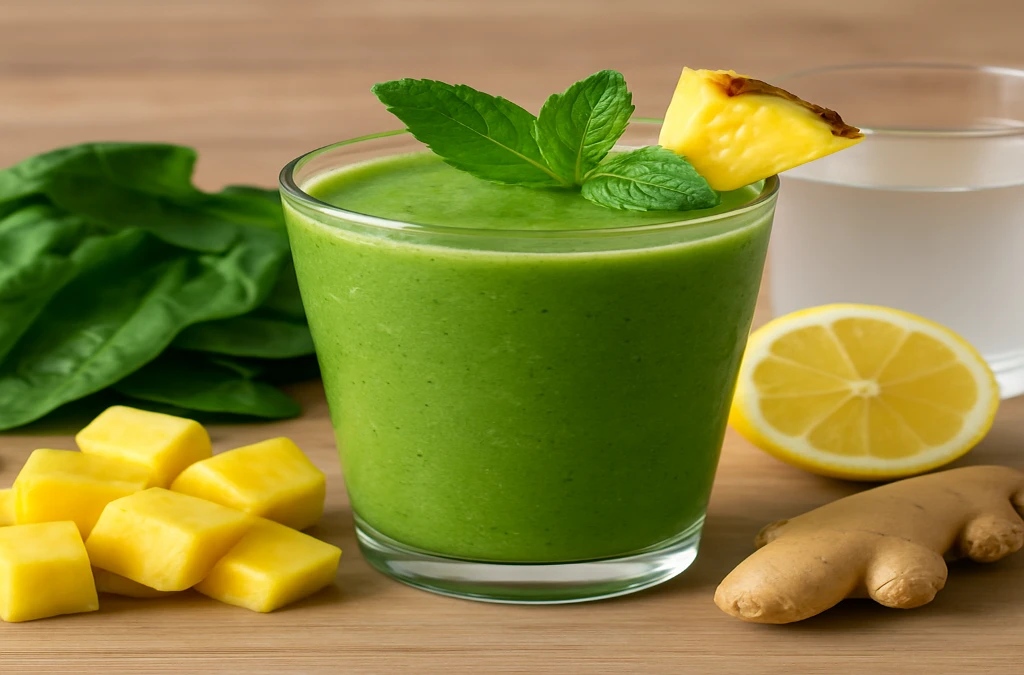 Fat-Burning Green Smoothie: The Best Guide to Burn Belly Fat Naturally 10 five fat-burning green smoothie recipes with labeled ingredients