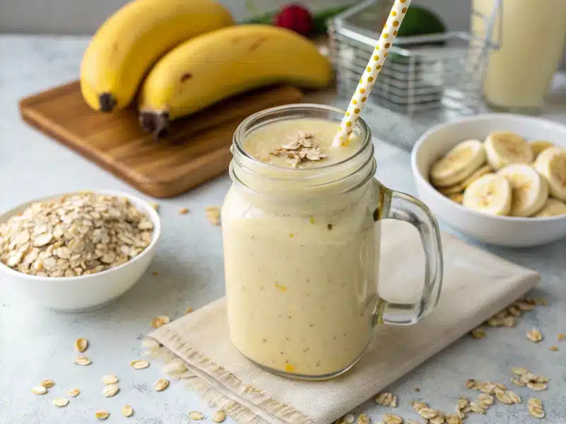 Easy Smoothie Recipes 3 Ingredients – Healthy, Quick & Delicious 7 Creamy Banana Oat Smoothie