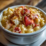 Gourmet air fryer mac and cheese with lobster and truffle oil