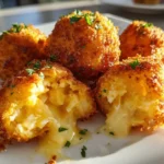 Ultra crispy mac and cheese bites served hot