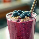 Blueberry Oat Protein Smoothie – A Delicious and Healthy Breakfast Boost 3 blueberry oat protein smoothie with fresh blueberries and oats