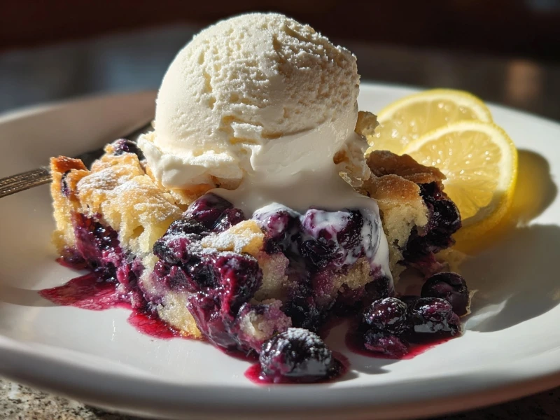 image_800x600_1754528165796 Slice of lemon blueberry cream cheese dump cake with ice cream
