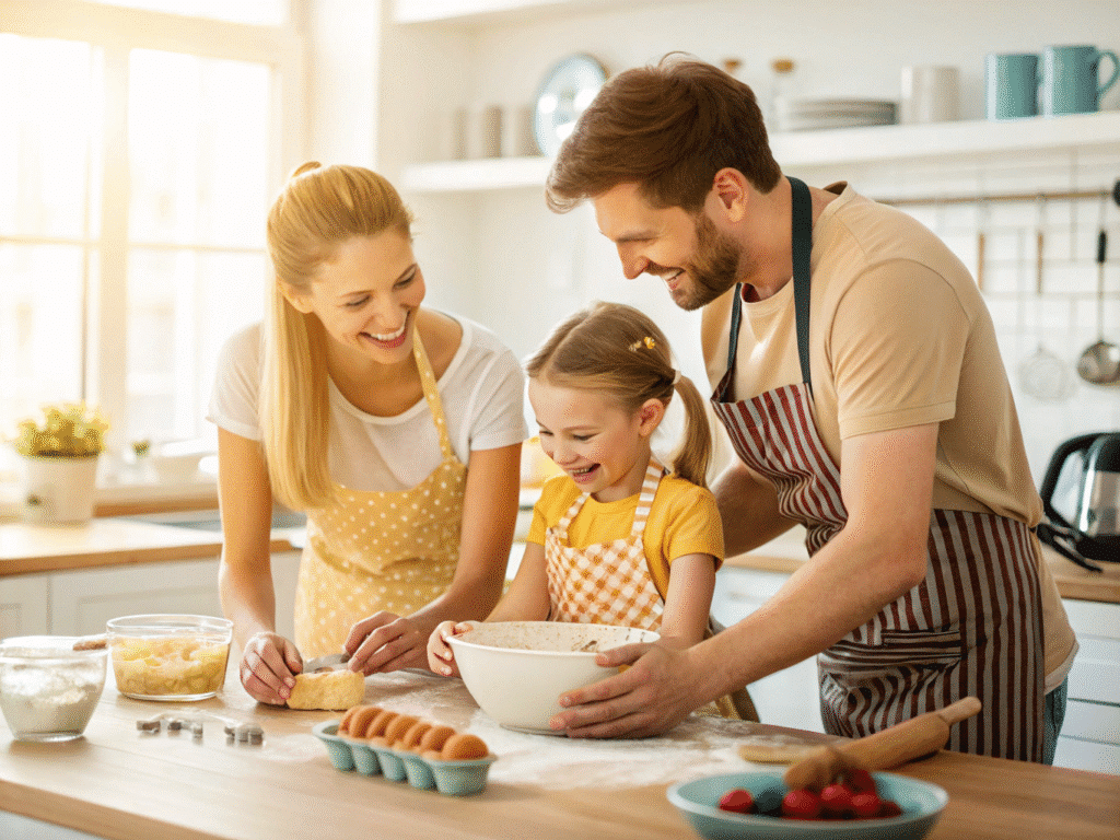 Easy dessert recipes for busy families baking together