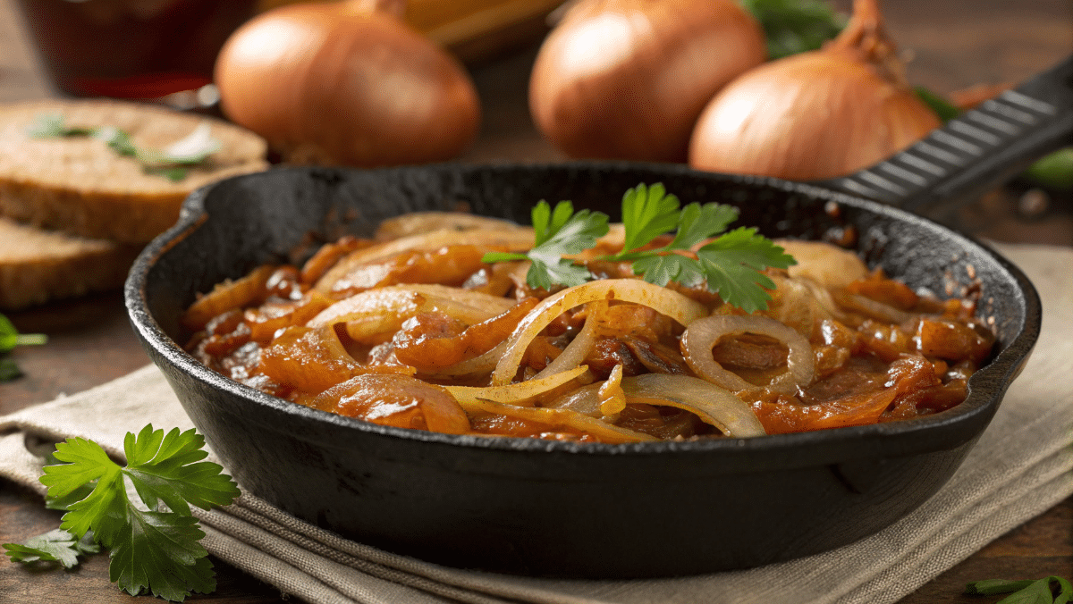 Spicy Cajun Onion Boil with buttery seasoned onions