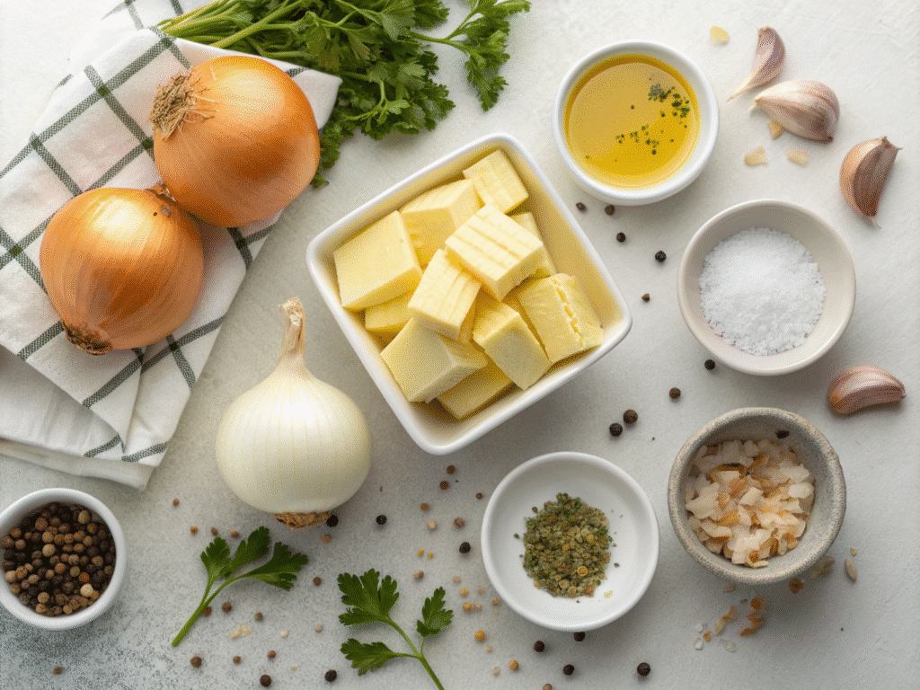 Ingredients for Air Fryer Onion Boil
