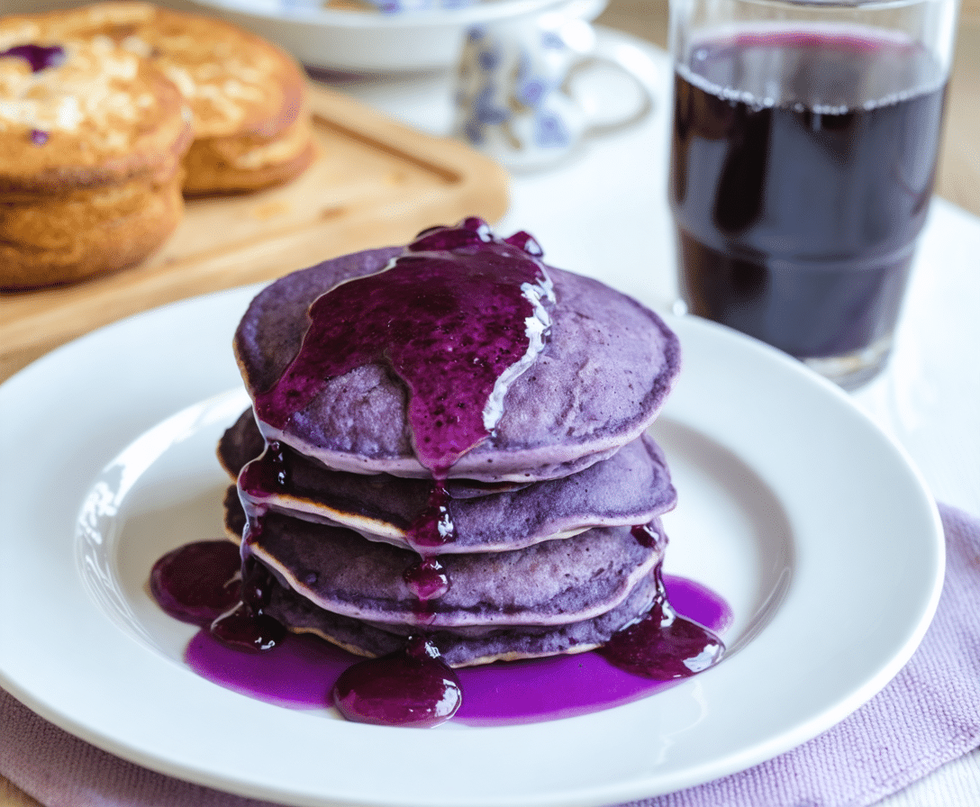 Ube Pancakes Recipe: Vibrant Purple Fluffy Bites